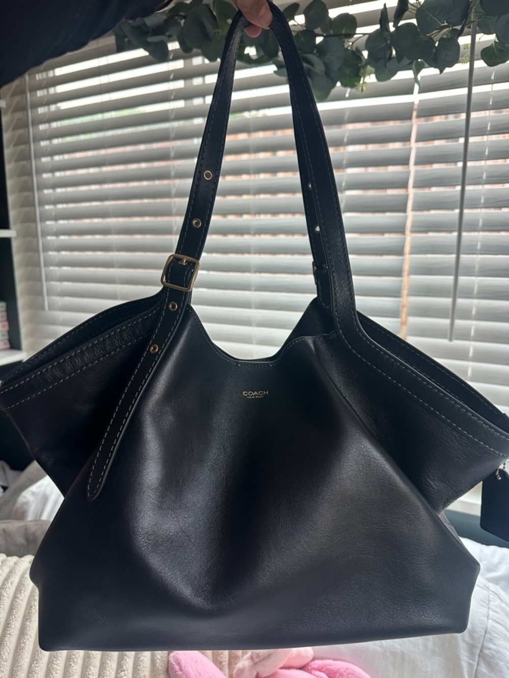 Coach Gramercy Black Tote Bag with Gold Hardware - Picture 3 of 12